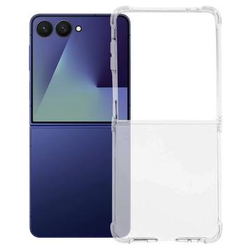 Samsung Galaxy Z Flip8 Iskunkestävä silikonikotelo - Läpinäkyvä