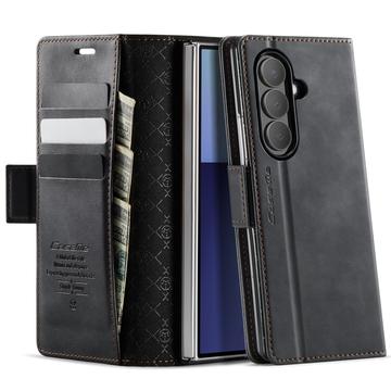 Samsung Galaxy Z Fold7 Caseme 033 vasikka tekstuuri lompakko tapauksessa RFID-sulku - musta