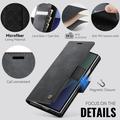 Samsung Galaxy Z Fold7 Caseme 033 vasikka tekstuuri lompakko tapauksessa RFID-sulku - musta