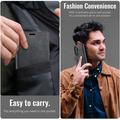 Samsung Galaxy Z Fold7 Caseme 033 vasikka tekstuuri lompakko tapauksessa RFID-sulku - musta