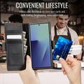 Samsung Galaxy Z Fold7 Caseme 033 vasikka tekstuuri lompakko tapauksessa RFID-sulku - musta