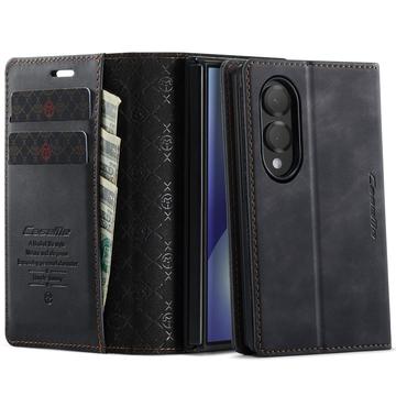 Samsung Galaxy Z Fold8 Caseme 033 vasikka tekstuuri lompakko tapauksessa RFID-sulku - musta