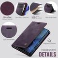 Samsung Galaxy Z Fold8 Caseme 033 vasikka tekstuuri lompakko tapauksessa RFID-sulku - violetti