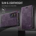 Samsung Galaxy Z Fold8 Caseme 033 vasikka tekstuuri lompakko tapauksessa RFID-sulku - violetti