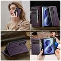 Samsung Galaxy Z Fold8 Caseme 033 vasikka tekstuuri lompakko tapauksessa RFID-sulku - violetti