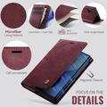 Samsung Galaxy Z Fold8 Caseme 033 vasikka tekstuuri lompakko tapauksessa RFID-sulku - punainen
