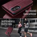 Samsung Galaxy Z Fold8 Caseme 033 vasikka tekstuuri lompakko tapauksessa RFID-sulku - punainen