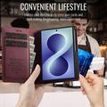 Samsung Galaxy Z Fold8 Caseme 033 vasikka tekstuuri lompakko tapauksessa RFID-sulku - punainen