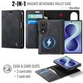 Samsung Galaxy Z Fold8 Caseme C49 2-in-1 irrotettava lompakkokotelo - MagSafe-yhteensopiva, RFID - Musta