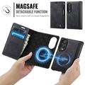 Samsung Galaxy Z Fold8 Caseme C49 2-in-1 irrotettava lompakkokotelo - MagSafe-yhteensopiva, RFID - Musta