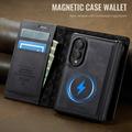 Samsung Galaxy Z Fold8 Caseme C49 2-in-1 irrotettava lompakkokotelo - MagSafe-yhteensopiva, RFID - Musta
