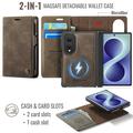 Samsung Galaxy Z Fold8 Caseme C49 2-in-1 irrotettava lompakkokotelo - MagSafe-yhteensopiva, RFID - Kahvi