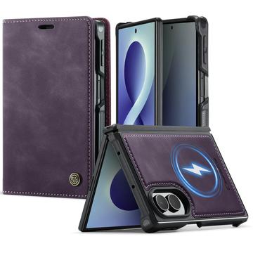 Samsung Galaxy Z Fold8 Caseme C49 2-in-1 irrotettava lompakkokotelo - MagSafe-yhteensopiva, RFID - violetti
