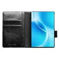 Samsung Galaxy Z Fold8 Qialino Classic Lompakkomallinen Nahkakotelo - Musta