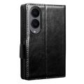 Samsung Galaxy Z Fold8 Qialino Classic Lompakkomallinen Nahkakotelo - Musta