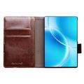 Samsung Galaxy Z Fold8 Qialino Classic Lompakkomallinen Nahkakotelo - Tummanruskea