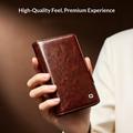 Samsung Galaxy Z Fold8 Qialino Classic Lompakkomallinen Nahkakotelo - Tummanruskea