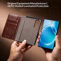 Samsung Galaxy Z Fold8 Qialino Classic Lompakkomallinen Nahkakotelo - Tummanruskea