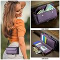 Samsung Galaxy Z Fold8 Ultra CaseMe C36 RFID-suojattu lompakkokotelo - Violetti