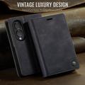 Samsung Galaxy Z Fold8 Ultra Caseme 033 vasikka tekstuuri lompakko tapauksessa RFID-sulku - musta