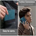Samsung Galaxy Z Fold8 Ultra Caseme 033 vasikka tekstuuri lompakko tapauksessa RFID-sulku - vihreä
