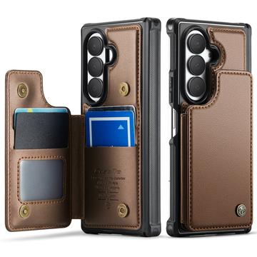 Samsung Galaxy Z Fold8 Ultra Caseme C22 -kotelo, RFID-korttilompakko - ruskea