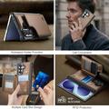 Samsung Galaxy Z Fold8 Ultra Caseme C22 -kotelo, RFID-korttilompakko - ruskea