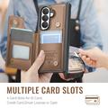 Samsung Galaxy Z Fold8 Ultra Caseme C22 -kotelo, RFID-korttilompakko - ruskea