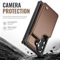 Samsung Galaxy Z Fold8 Ultra Caseme C22 -kotelo, RFID-korttilompakko - ruskea