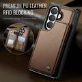 Samsung Galaxy Z Fold8 Ultra Caseme C22 -kotelo, RFID-korttilompakko - ruskea