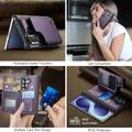 Samsung Galaxy Z Fold8 Ultra Caseme C22 -kotelo, RFID-korttilompakko - violetti