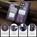 Samsung Galaxy Z Fold8 Ultra Caseme C22 -kotelo, RFID-korttilompakko - violetti