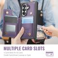 Samsung Galaxy Z Fold8 Ultra Caseme C22 -kotelo, RFID-korttilompakko - violetti