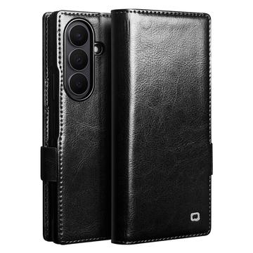 Samsung Galaxy Z Fold8 Ultra Qialino Classic Lompakkomallinen Nahkakotelo - Musta