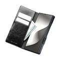 Samsung Galaxy Z Fold8 Ultra Qialino Classic Lompakkomallinen Nahkakotelo - Musta