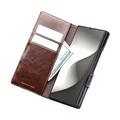 Samsung Galaxy Z Fold8 Ultra Qialino Classic Lompakkomallinen Nahkakotelo - Tummanruskea