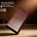 Samsung Galaxy Z Fold8 Ultra Qialino Classic Lompakkomallinen Nahkakotelo - Tummanruskea
