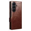 Samsung Galaxy Z Fold8 Ultra Qialino Classic Lompakkomallinen Nahkakotelo - Tummanruskea