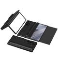 Samsung Galaxy Z TriFold Jalustakotelo karkaistulla lasisella näytönsuojalla ja kynällä - Musta
