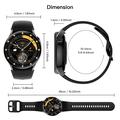 Sense6 Elegant Smartwatch Bluetooth-puhelutoiminnolla - musta