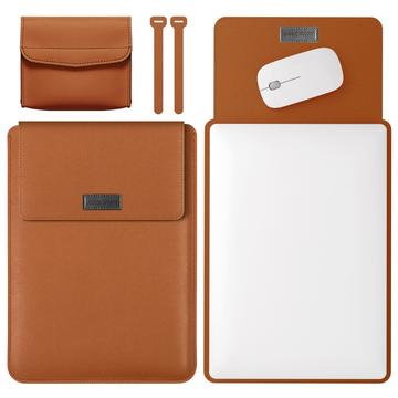Slim Fit 3-in-1 Universal-suojahylsy tabletille/kannettaville tietokoneille - 13" - ruskea