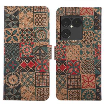 Sony Xperia 1 VIII Bohemian lompakkokotelo - Terälehdet