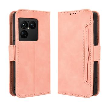 Sony Xperia 1 VIII -kortinhaltijan lompakkokotelo - vaaleanpunainen