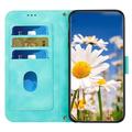 Sony Xperia 1 VIII Floral lompakkokotelo korttipaikoilla - vihreä