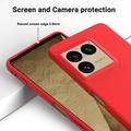 Sony Xperia 1 VIII Nestemäinen silikonikotelo käsihihnalla - Punainen