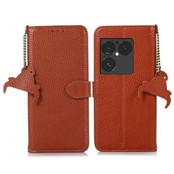 Sony Xperia 1 VIII lompakko nahkakotelo RFID - Ruskea