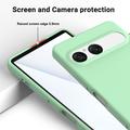 Sony Xperia 10 VIII Nestemäinen silikonikotelo käsihihnalla - Vihreä