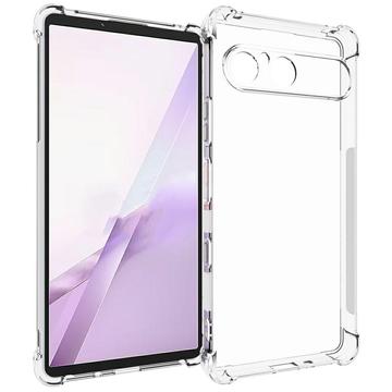 Sony Xperia 10 VIII Iskunkestävä silikonikotelo - Läpinäkyvä