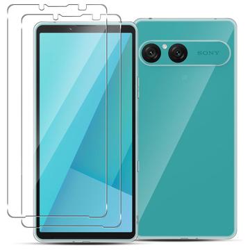 Sony Xperia 10 VIII TPU Suojakuori & 2x Panssarilasi - 9H - Kirkas
