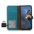 Sony Xperia 10 VIII lompakko nahkakotelo RFID - sininen